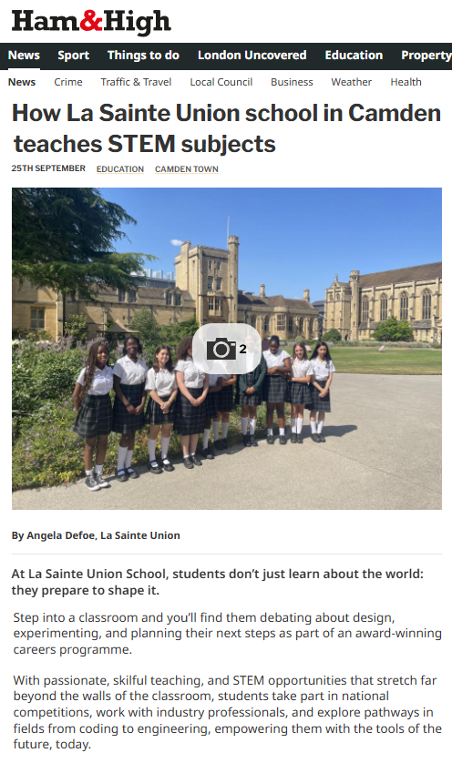 How La Sainte Union school in Camden teaches STEM subjects